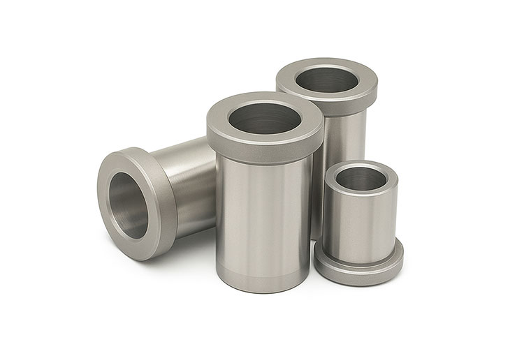 Bushing pemandu fluida tungsten karbida yang dikerjakan dengan mesin presisi untuk sistem hidraulik